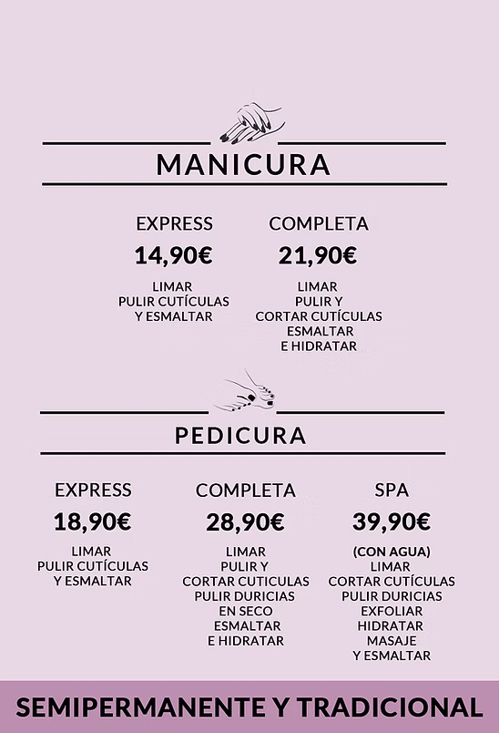 precios manicura en barcelona