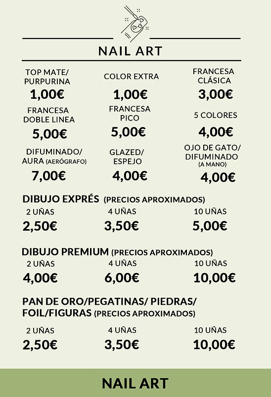 nail art barcelona precios
